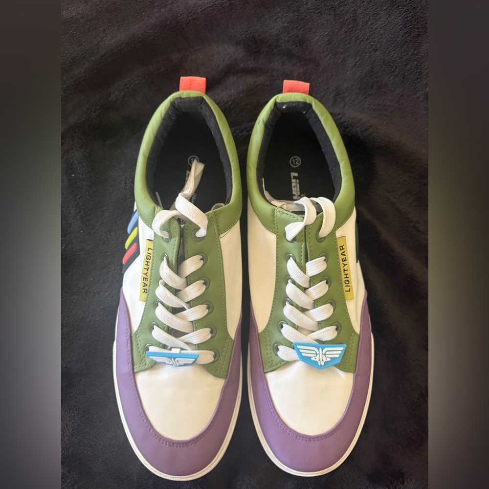Like New Disney Toy Story Buzz Lightyear Men's Lace Up Shoes White Size 12